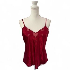 Elegant Red Camisole Top